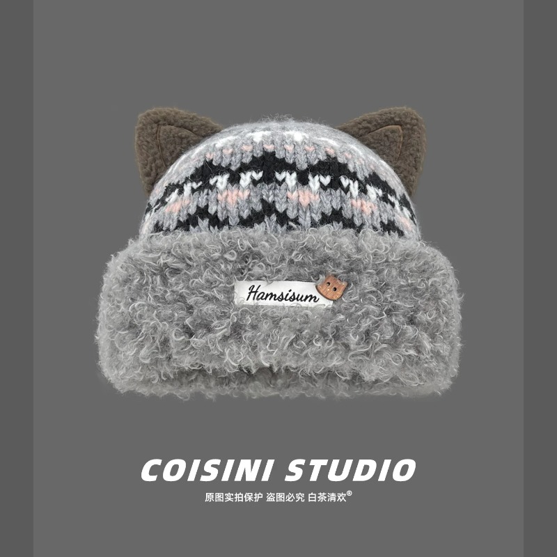 Women‘s Beanie Hat with Cute C - Beanie Cuffed Knit ulasan dan harga