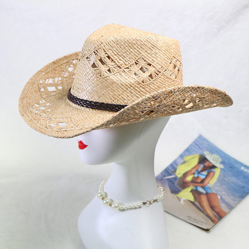 Ebay Hot Sale Raffia Hand-knit - Cowboy Hat Straw ulasan dan harga