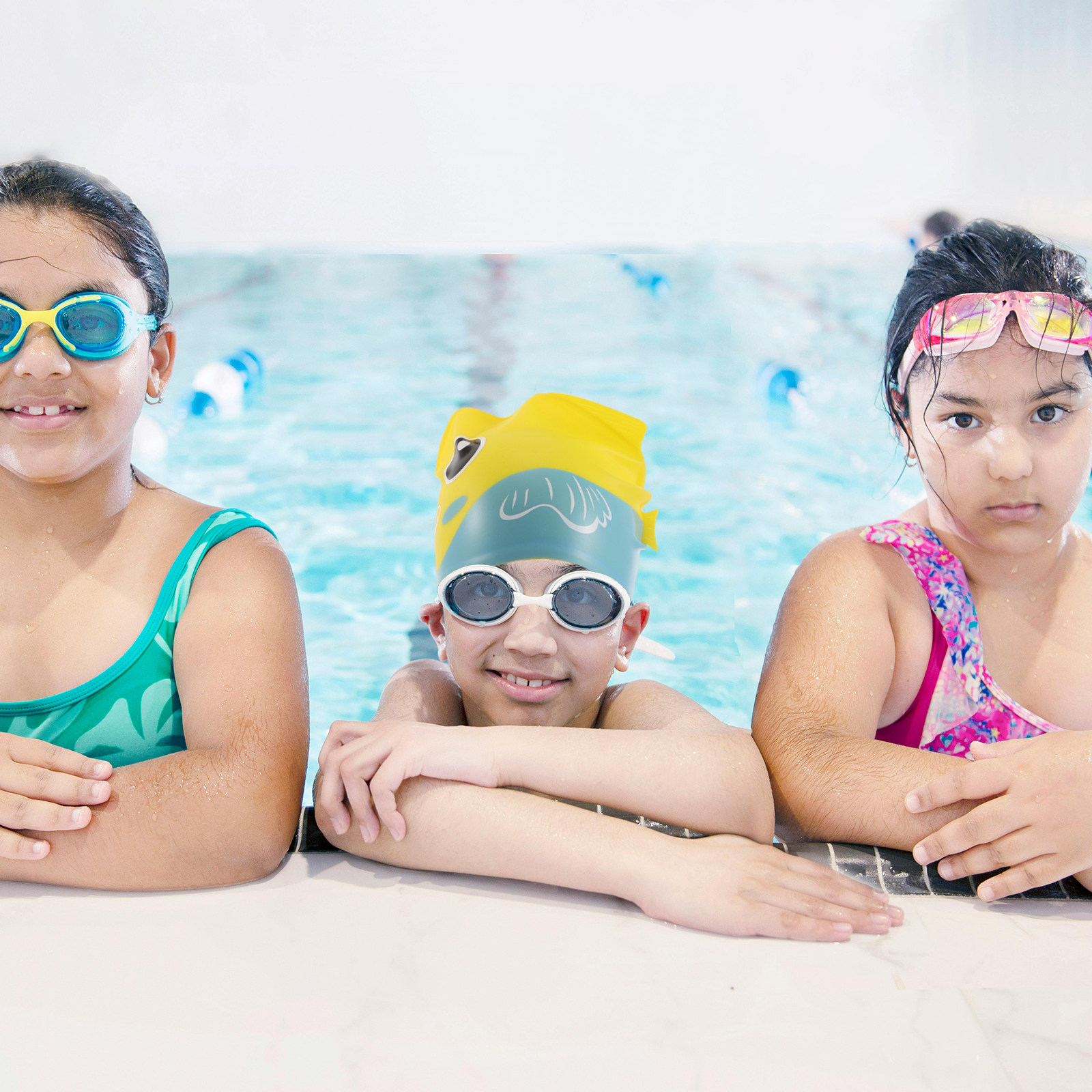 Kids Cartoon Printed Swim Cap  - Swim Hat Silicone ulasan dan harga