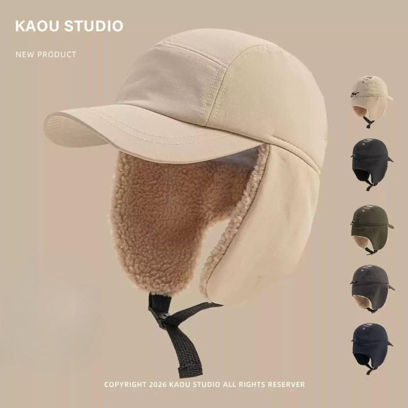 Winter Warm Bomber Hats Unisex - Corduroy Cap 5 Panel ulasan dan harga
