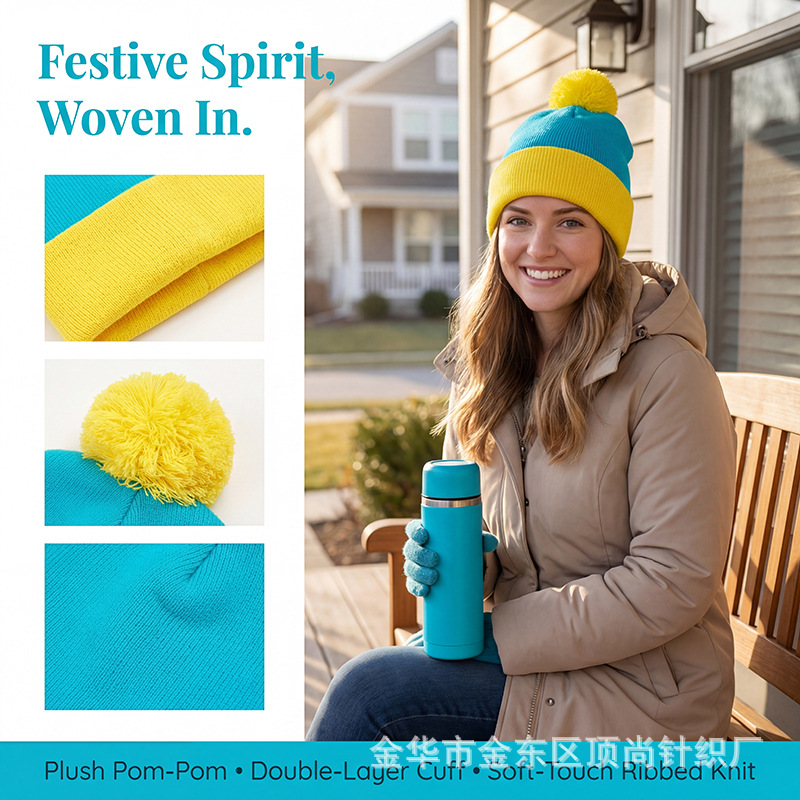Thick Knitted Winter Accessori - Beanie Cuffed Knit ulasan dan harga